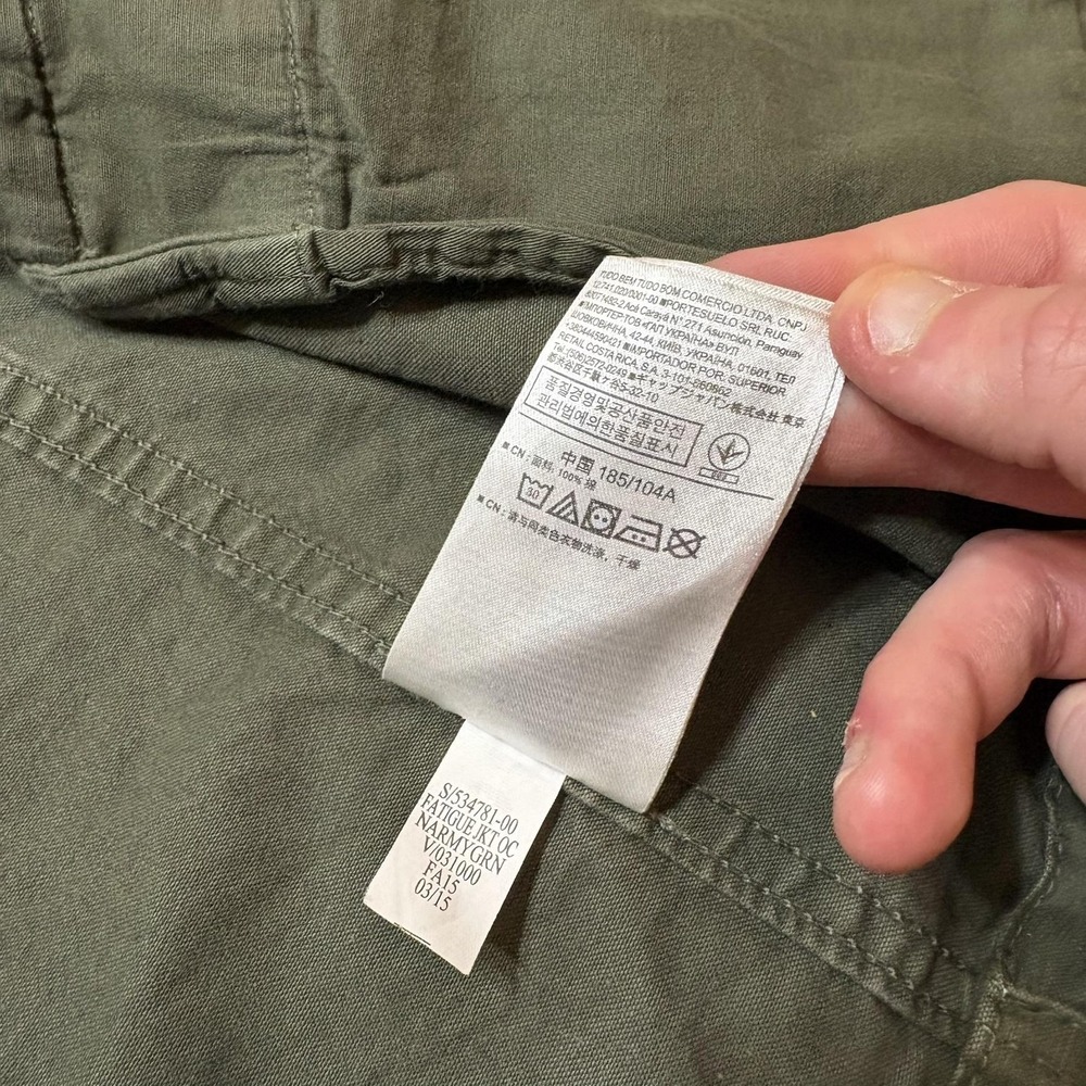 Gap Military Jacket Mens Large Green Fatigue Field Utility Hooded Canvas M-65 - Picture 16 of 16